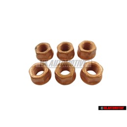 6x VW Originale Dado Flangiato Esagonale - 046145749