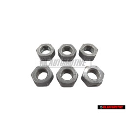 6x VW Originale Dado Esagonale, Autobloccante - N 90074404