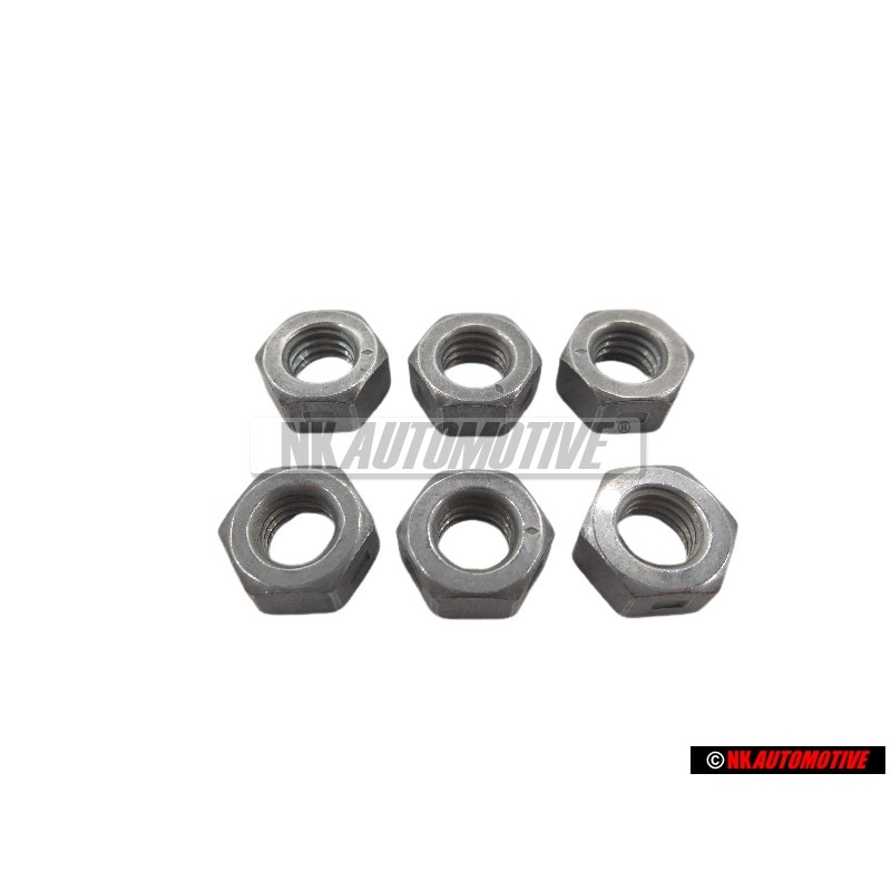 6x VW Originale Dado Esagonale, Autobloccante - N 90074404