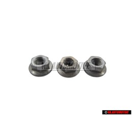 3x VW Originale Dado Flangiato Esagonale - N 10017304