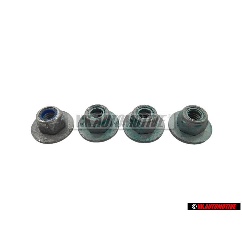 4x VW Originale Dado Esagonale, Autobloccante Con Rondella - N 90286703