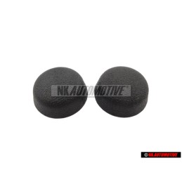 2x VW Originale Cappuccio Di Copertura Nero Satinato - 811857845 01C