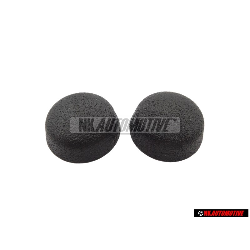 2x VW Originale Cappuccio Di Copertura Nero Satinato - 811857845 01C