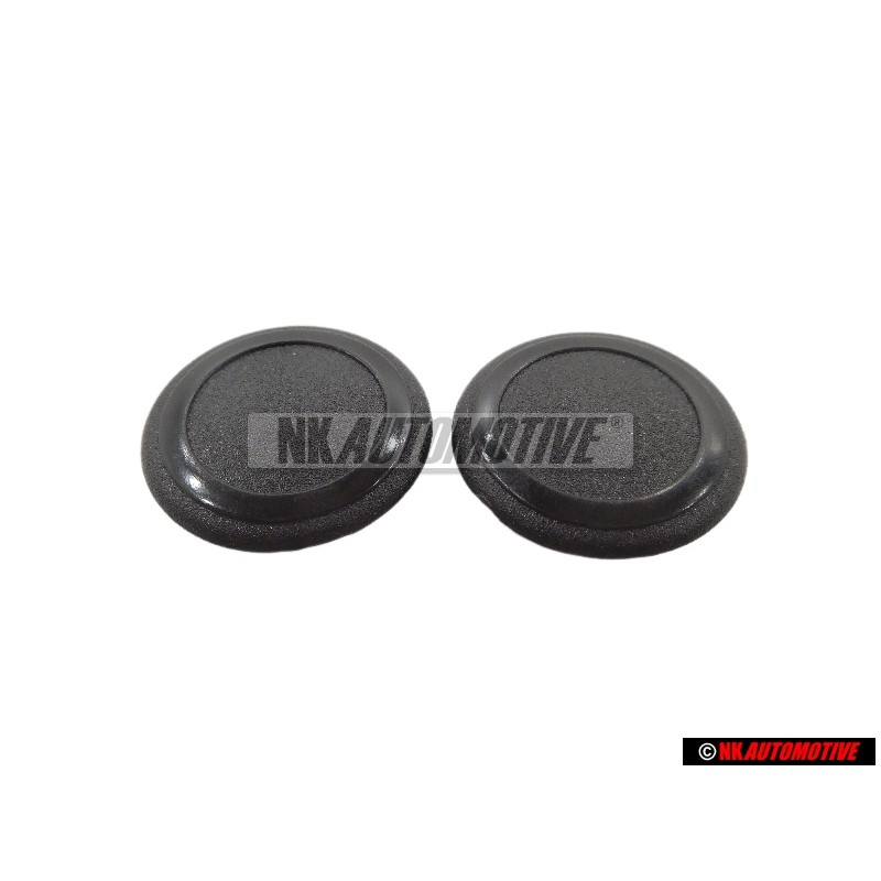 2x VW Originale Tappo Nero Satinato - 321867164 01C