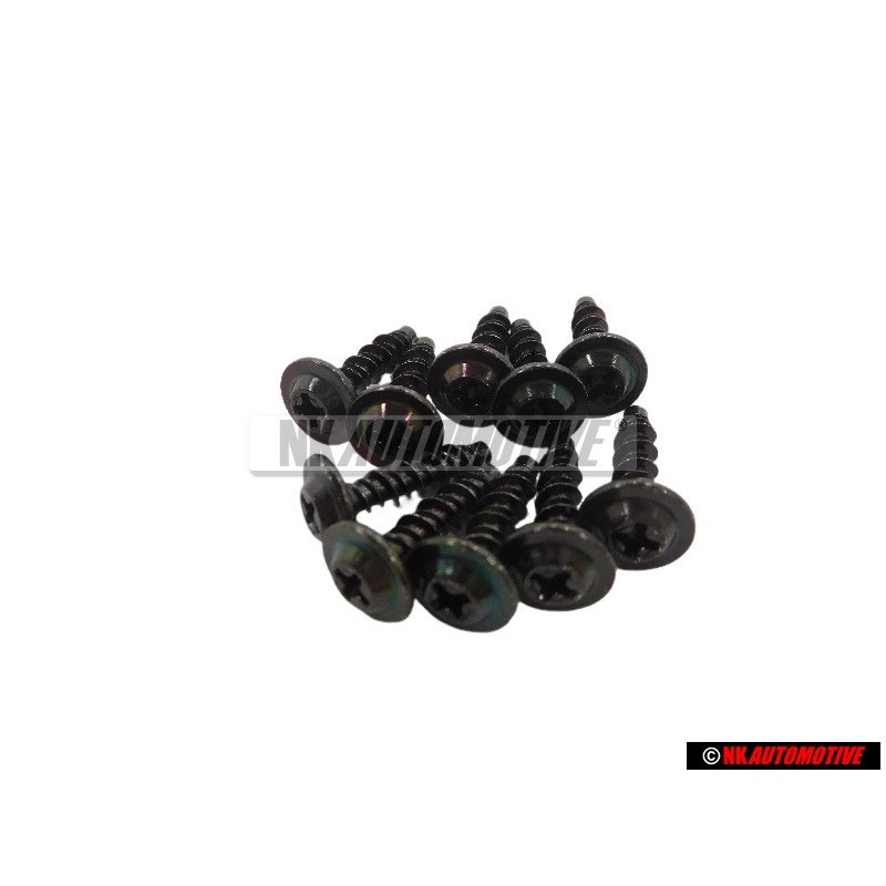 10x VW Originale Vite Intagliata In Plastica - 433862195