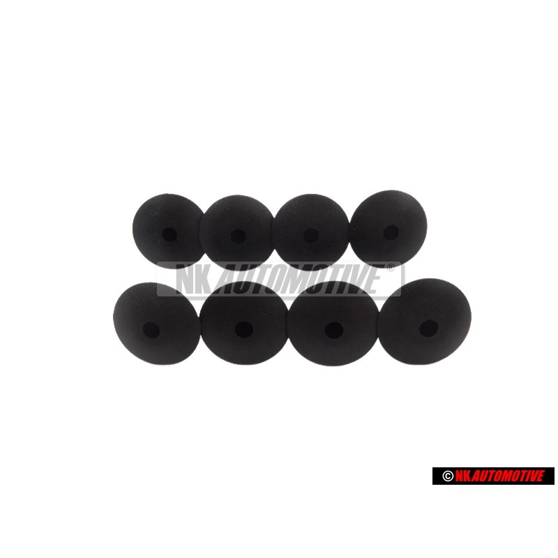 8x VW Originale Tappo Nero Satinato - 191867199 9B9