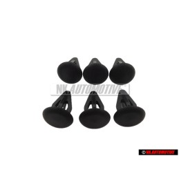 6x VW Originale Graffetta Nero Satinato - 801867299 01C