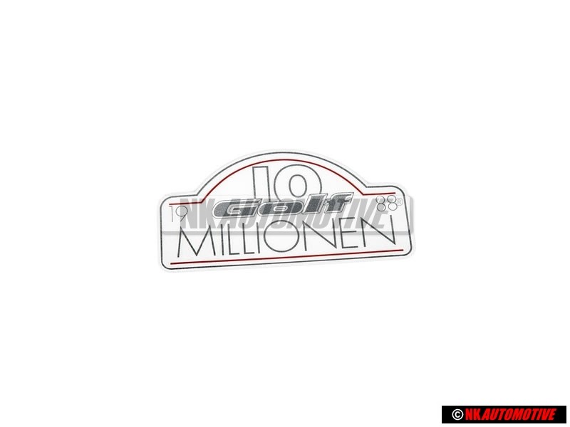 VW Originale Scritta Pellicola Argento Diamante/Rosso Mattone - 191853750J YG9