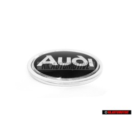 Audi Originale Lato Logo Emblema Simbolo Nero Cromo - 895853621A 01C