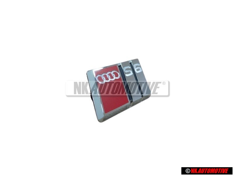 Audi Originale S6 Volante Placca Logo Emblema Simbolo Cromo Rosso - 4A0419685A