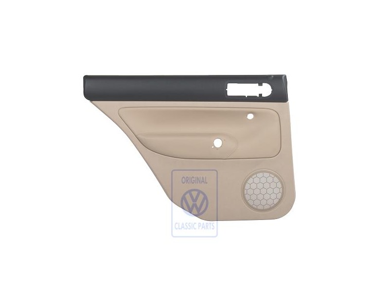 VW Originale Rivestimento Porta (Pelle) Nero/Beige Chiaro - 1J9867211ALHWV