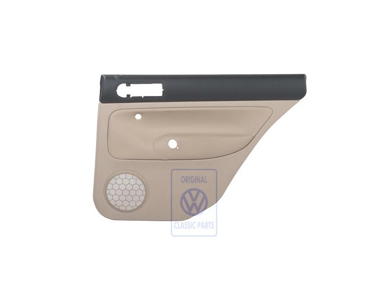 VW Originale Rivestimento Porta (Pelle) Nero/Beige Chiaro - 1J9867212ALHWV