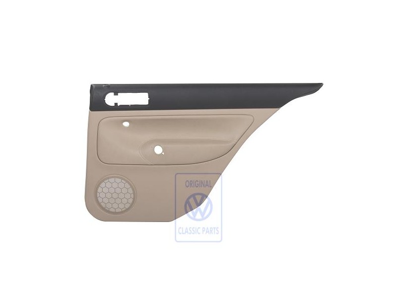 VW Originale Rivestimento Porta (Pelle) Nero/Beige Chiaro - 1J5867212BGLKY