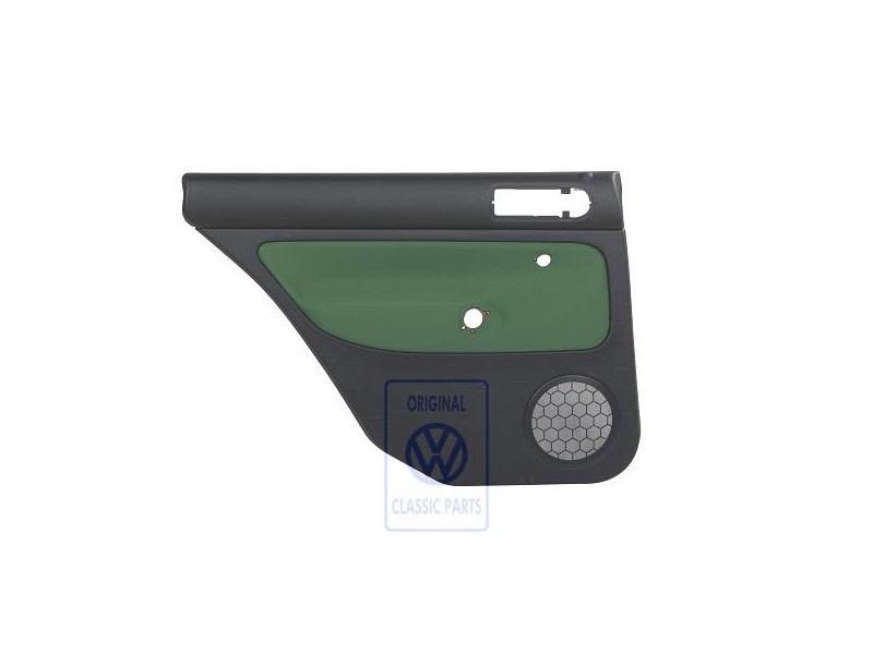 VW Originale Rivestimento Porta (Tessuto) Nero/Verde Cosmico - 1J9867211Q KNQ