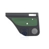 VW Originale Rivestimento Porta (Tessuto) Nero/Verde Cosmico - 1J9867211Q KNQ