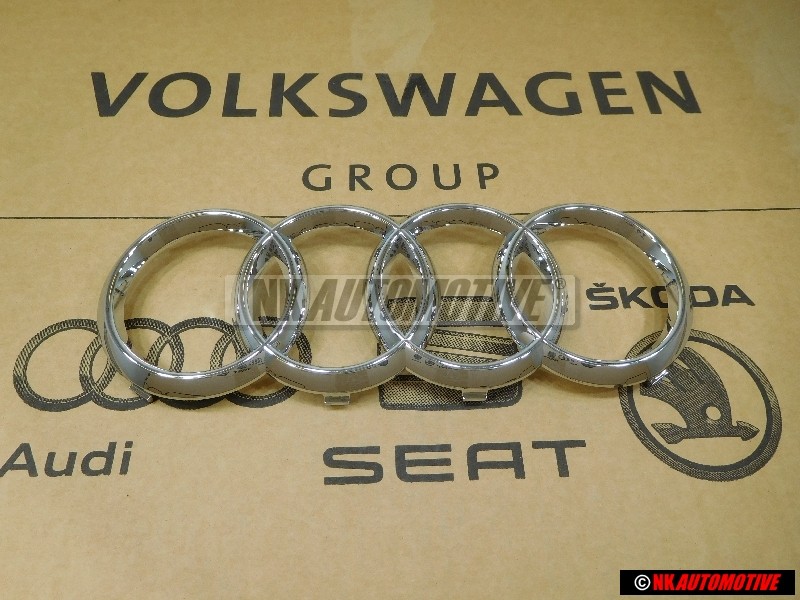 Audi Originale Anelli Fronte Logo Emblema Simbolo Cromo - 8T0853605 2ZZ
