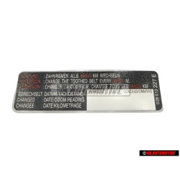 VW Originale Etichetta 'Attenzione' Sostituire La Cinghia - 028010227E