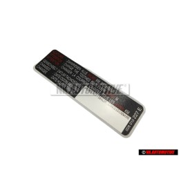 VW Originale Etichetta 'Attenzione' Sostituire La Cinghia - 028010227E