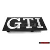 VW Originale GTI Fronte Logo Emblema Scritta Argento Spazzolato - 171853679