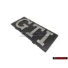 VW Originale GTI Fronte Logo Emblema Scritta Argento Spazzolato - 171853679