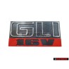 VW Originale GLI 16V Fronte Logo Emblema Scritta Nero Rosso - 165853679E