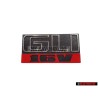 VW Originale GLI 16V Fronte Logo Emblema Scritta Nero Rosso - 165853679E
