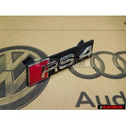 Audi Originale RS4 Fronte Logo Emblema Scritta Nero Cromo Rosso - 8E0853736E 2ZZ