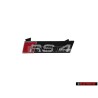 Audi Originale RS4 Fronte Logo Emblema Scritta Nero Cromo Rosso - 8E0853736E 2ZZ