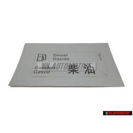 VW Originale Etichetta 'Diesel-Gazole' - 068010020