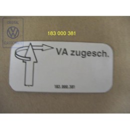 VW Originale Targhetta Di Avvertenza - 183000381