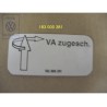 VW Originale Targhetta Di Avvertenza - 183000381
