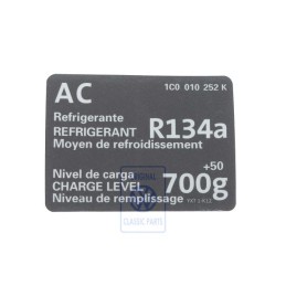 VW Originale Etichetta Per Condizionatore - 1C0010252K