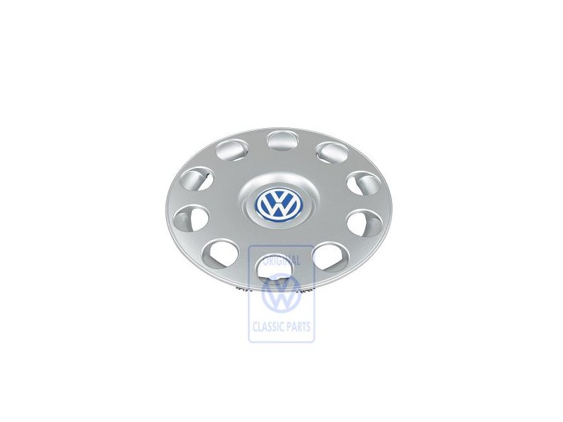 VW Originale Copriruota Argento Brillante/Blu/Bianco - 1C0601147E HRN