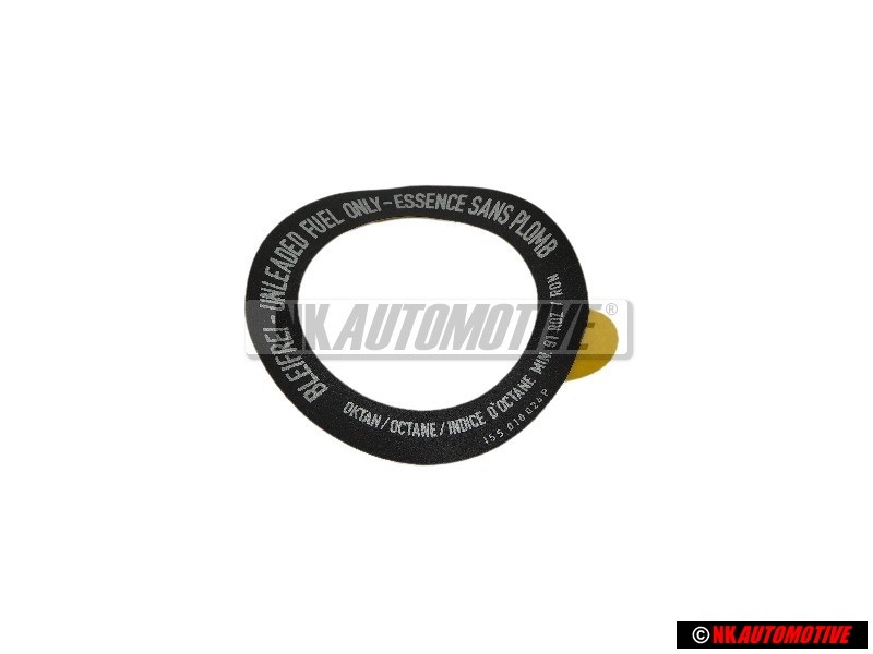 VW Originale Etichetta Unleaded Fuel Only - 155010001C