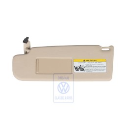 VW Originale Aletta Parasole Con Specchietto E Copertura Crema - 1C0857551E 2J6