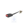 VW Originale Fibbia Cintura Nero Satinato/Rosso Fuoco - 1C0858676 FCN