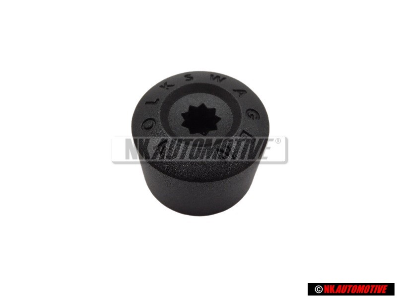 VW Originale Calotta Per Vite Nero Satinato - 6X0601173B 9B9