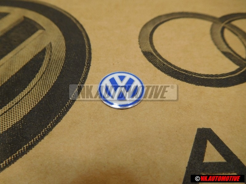 VW Originale Chiave Logo Emblema Simbolo Blu Bianco - 3B0837891