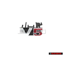 VW Originale V5 Fronte Logo Emblema Scritta Cromo Rosso - 1J6853679B GQF