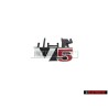 VW Originale V5 Fronte Logo Emblema Scritta Cromo Rosso - 1J6853679B GQF