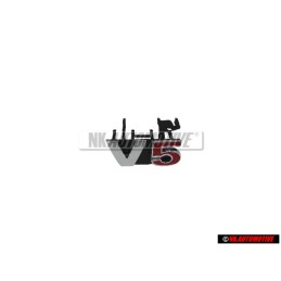 VW Originale V5 Fronte Logo Emblema Scritta Cromo Rosso - 1J6853679B GQF