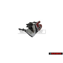 VW Originale V5 Fronte Logo Emblema Scritta Cromo Rosso - 1J6853679B GQF