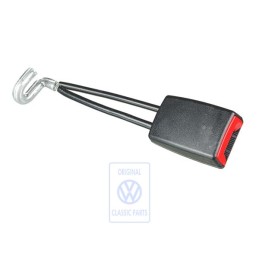 VW Originale Fibbia Cintura Nero Satinato/Rosso Fuoco - 1E0857756 FCN