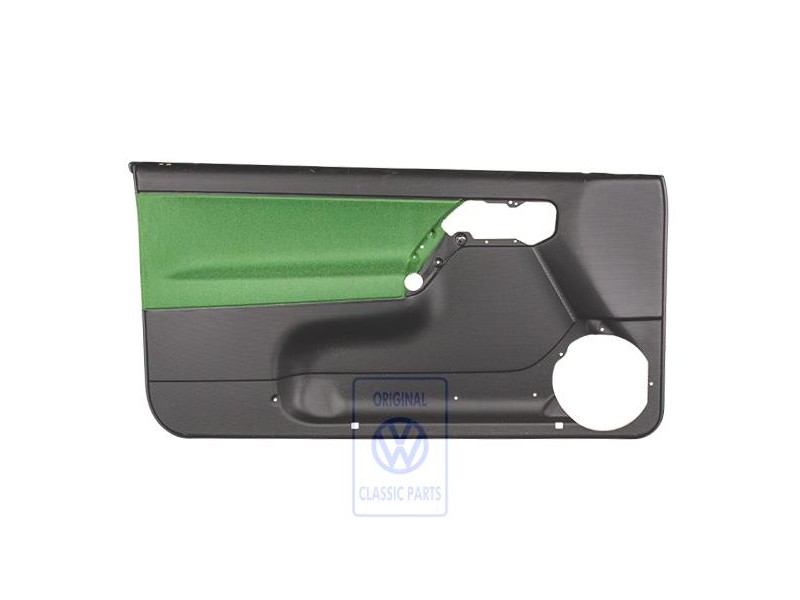 VW Originale Rivestimento Porta (Tessuto) Nero/Verde Cosmico - 1E0867011AKHFQ