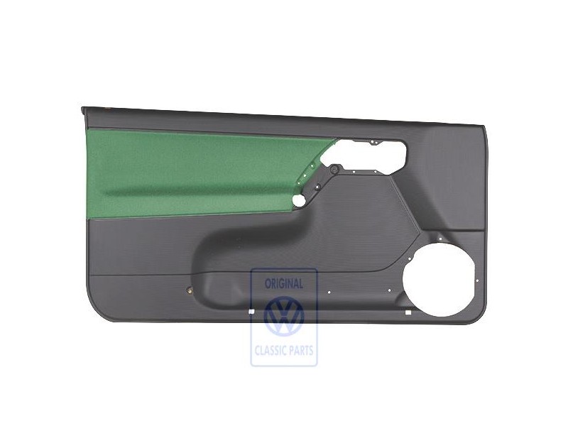 VW Originale Rivestimento Porta (Tessuto) Nero/Verde Cosmico - 1E0867011ANHFQ