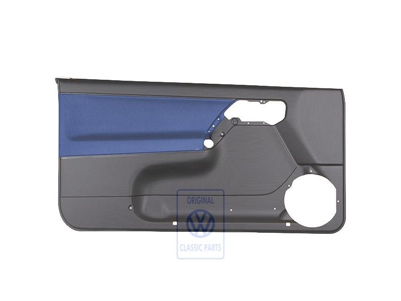 VW Originale Rivestimento Porta (Tessuto) Nero/Blu Orbita - 1E0867011ANHFR