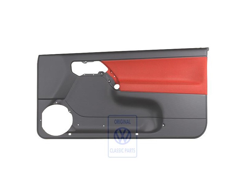 VW Originale Rivestimento Porta (Tessuto) Nero/Arancio Tropic - 1E0867012ANHFP