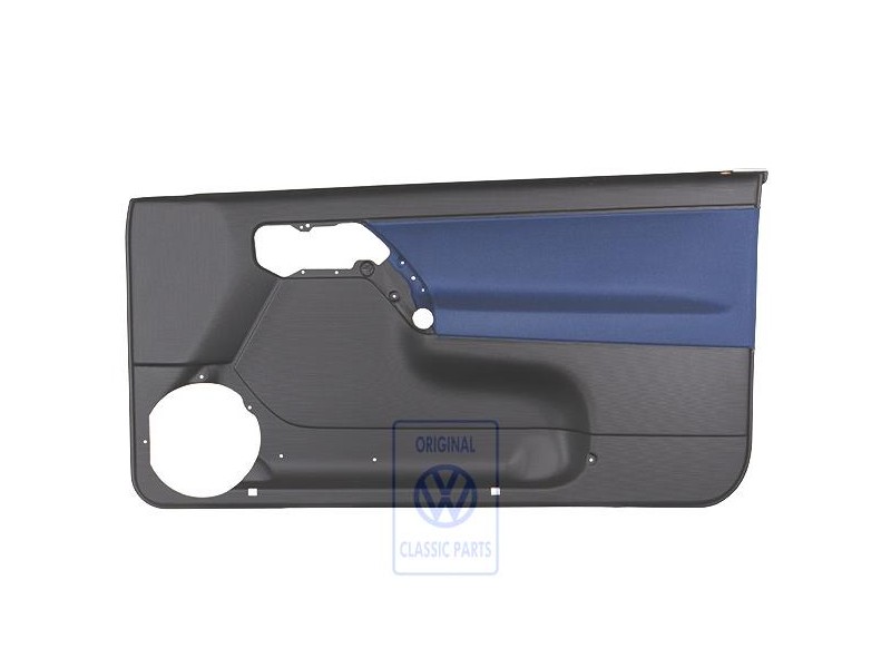 VW Originale Rivestimento Porta (Tessuto) Nero/Blu Orbita - 1E0867012ANHFR