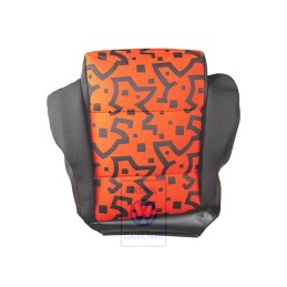 VW Originale Rivestimento Sedile (Tessuto) Nero/Arancio Tropic - 1E0881405H FVQ