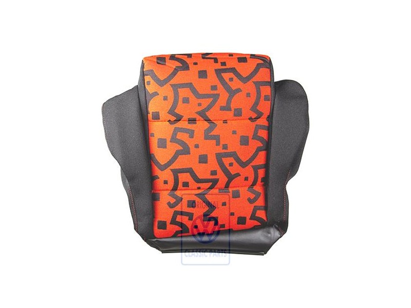 VW Originale Rivestimento Sedile (Tessuto) Nero/Arancio Tropic - 1E0881405H FVQ